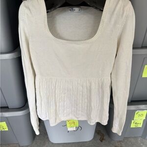 Hollister Cream Knit Blouse